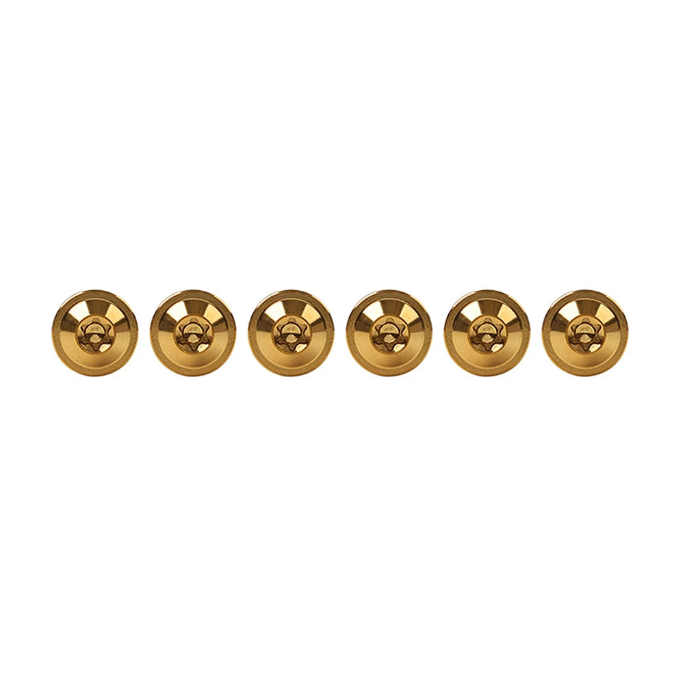 6 x Gold Titanium M6x20mm Torx Head Bolts for Bike Motorcycle
