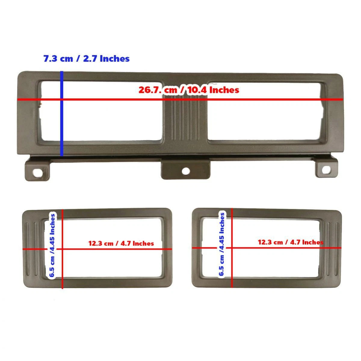 Side Air-Con Cover Trim Grey Set 3 Fits Nissan Hardbody Navara D21 UTE 1986-97