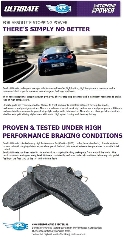 Ultimate Rear Disc Brake Pad Set for Impreza G3 GE GG GH GR GV (2007-2014)