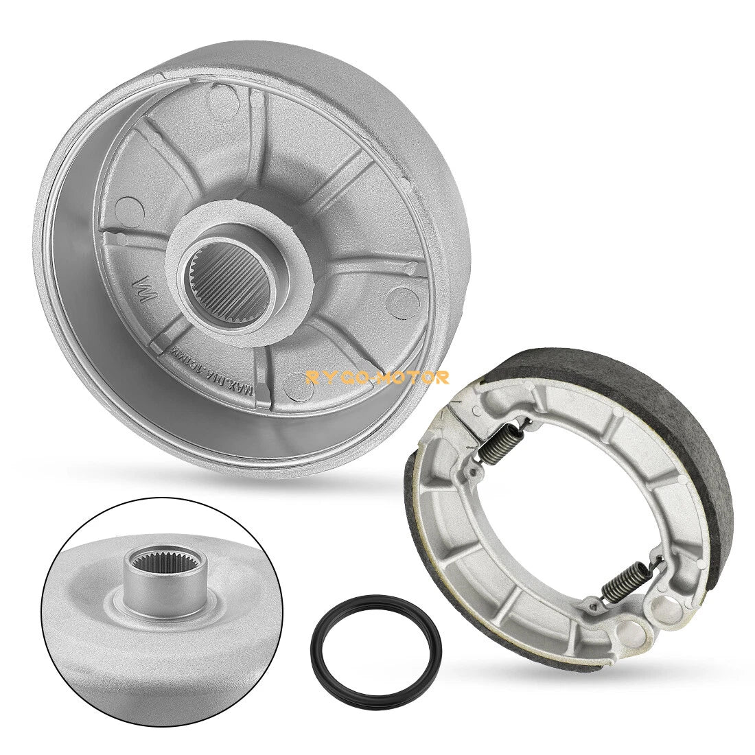 Rear Brake Drum Hub & Shoes for Honda Rancher TRX420 (2007–2013)