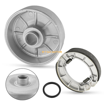 Rear Brake Drum Hub & Shoes for Honda Rancher TRX420 (2007–2013)
