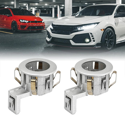 Silver Tone Bumper Parking Sensor Retainers for Toyota Lexus