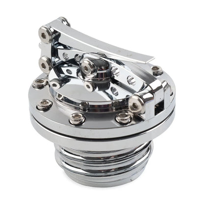 Fuel Tank Cover Gas Cap Silver for Harley Touring Sportster Dyna Softail