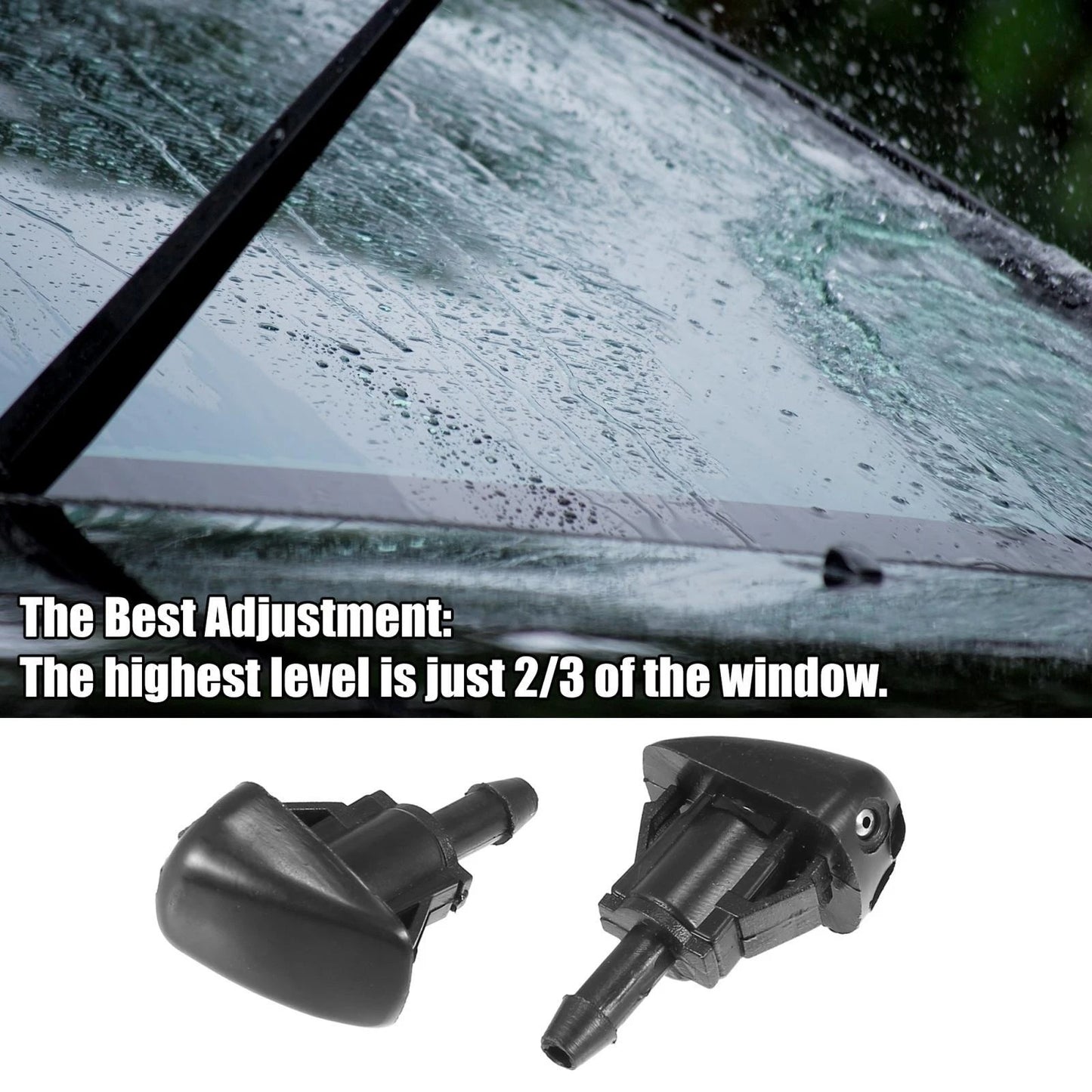 3 x Front Windshield Washer Nozzles for Hyundai Tiburon (2000-2008)