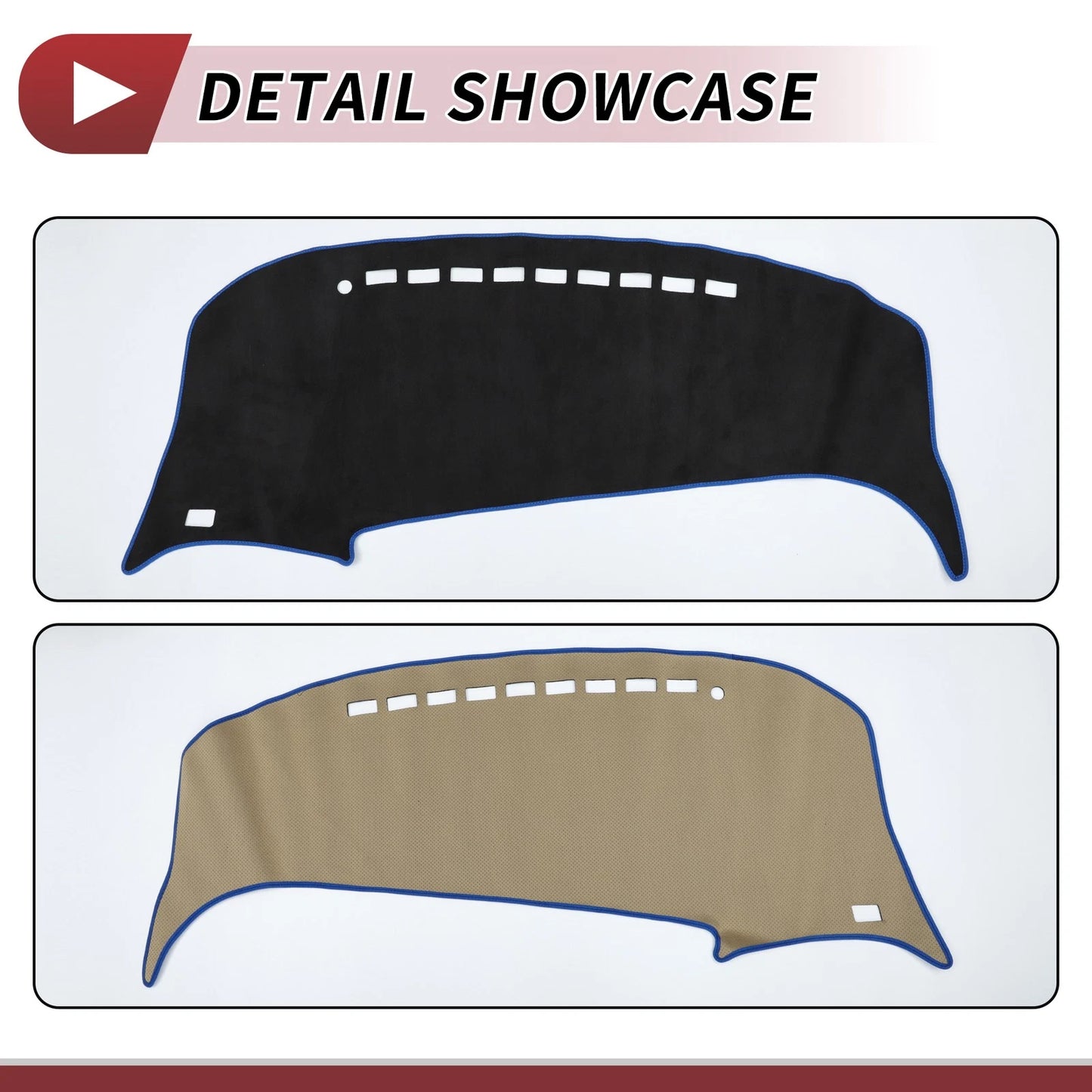 Dashboard Cover Mat for Toyota Estima 50 Series (2006-2019) - Black Blue