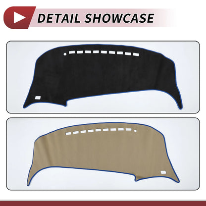 Dashboard Cover Mat for Toyota Estima 50 Series (2006-2019) - Black Blue