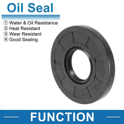 Oil Seal / 25x62x7mm / Seal Ring Shaft Nitrile Rubber Black 5 Pcs for MakeModel