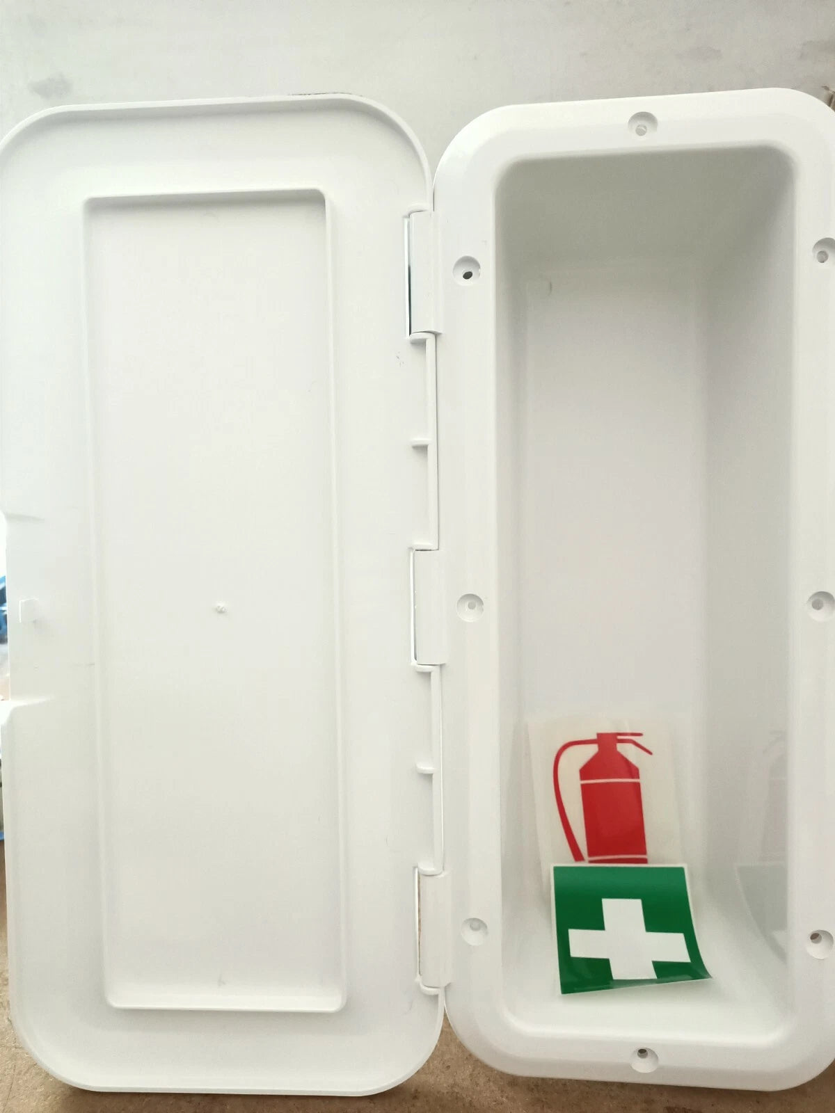 Fire Extinguisher Holder with Hinged Door for Caravan Boat RV 1KG Extinguisher