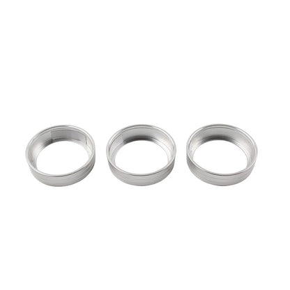 3 x Silver Center AC Switch Control Knob Rings for Kia Cerato K3 Forte (2017-2018)