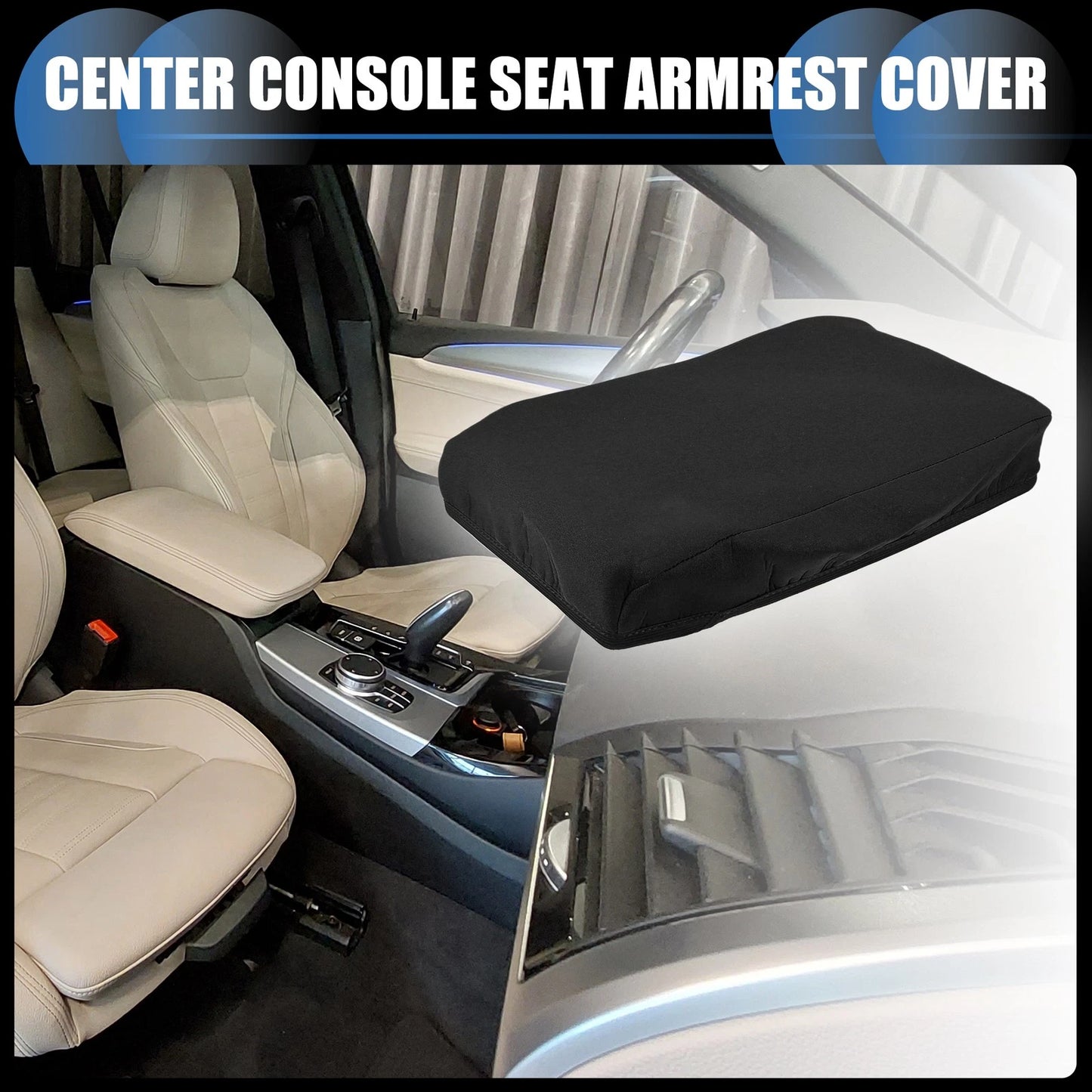 Armrest Protector Cover Pad for BMW X3 (2011-2023) Neoprene Black