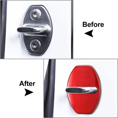 Red Door Lock Protective Cover for Audi A3 A4 TT S3 S4 VW Golf Passat Tiguan