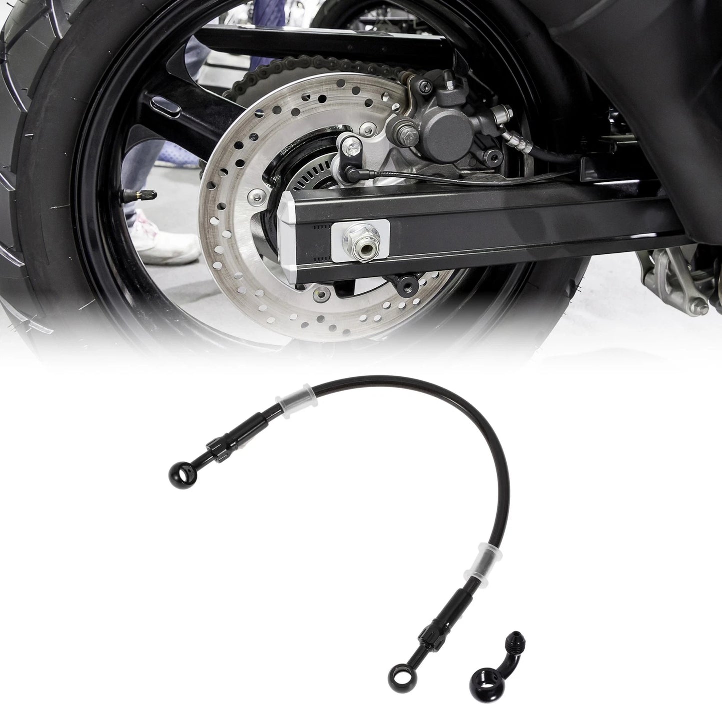40cm / Brake Clutch Oil Hose Line Nylon Stainless Steel Wire Braid PU for Motorcycle