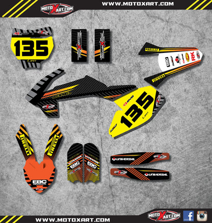 KTM 65 Custom Graphics Full Sticker Kit 2016-2023