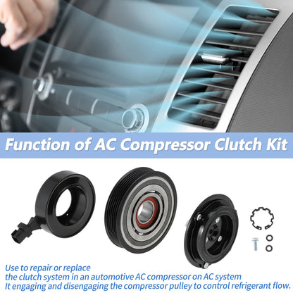 AC Compressor Clutch Kit for Chrysler 300, Dodge Challenger, Durango, Jeep