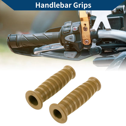 2 x 7/8" 22mm Hand Grips for Motorcycle Rubber Khaki