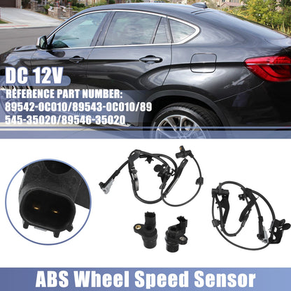 Set of 2 Front Rear Left Right ABS Sensors for Toyota Tundra (2000-2006)