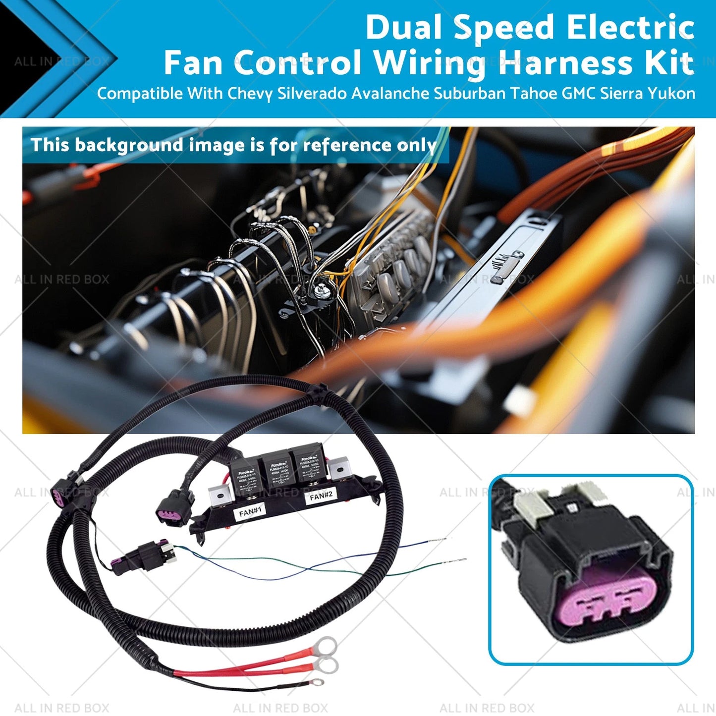 Dual Speed Electric Fan Control Wiring Harness for Chevy Silverado (2007-2013)