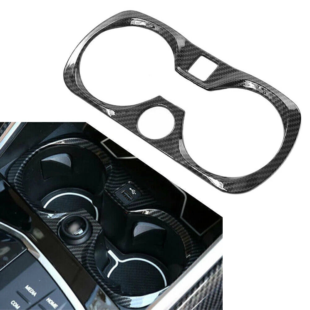 Carbon Fiber Central Console Water Cup Cover Trim for BMW 3 Series G20 (2019-2021)