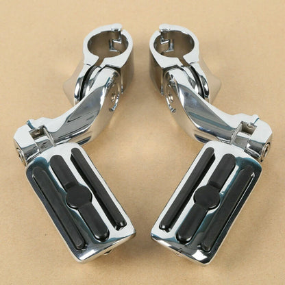 1 1/4" Short Angled Highway Bar Engine Guard Footpegs for Harley