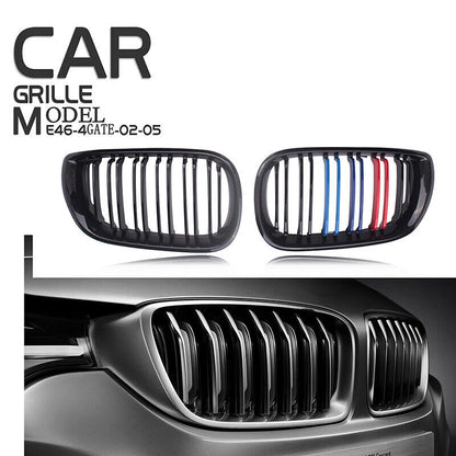 M-Color Front Kidney Grille for BMW E46 320i 325i 330i (2002-2005)