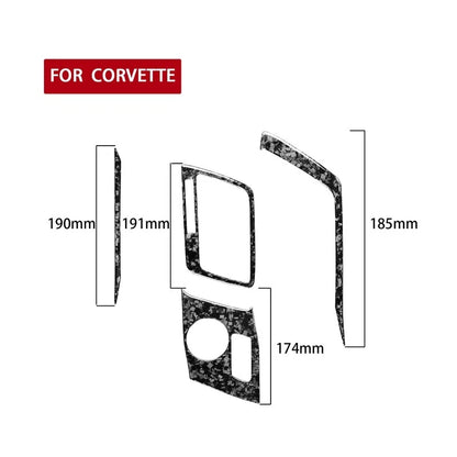 Carbon Fiber Gear Shift Panel Cover Trim for Chevrolet corvette C7 2014-2019
