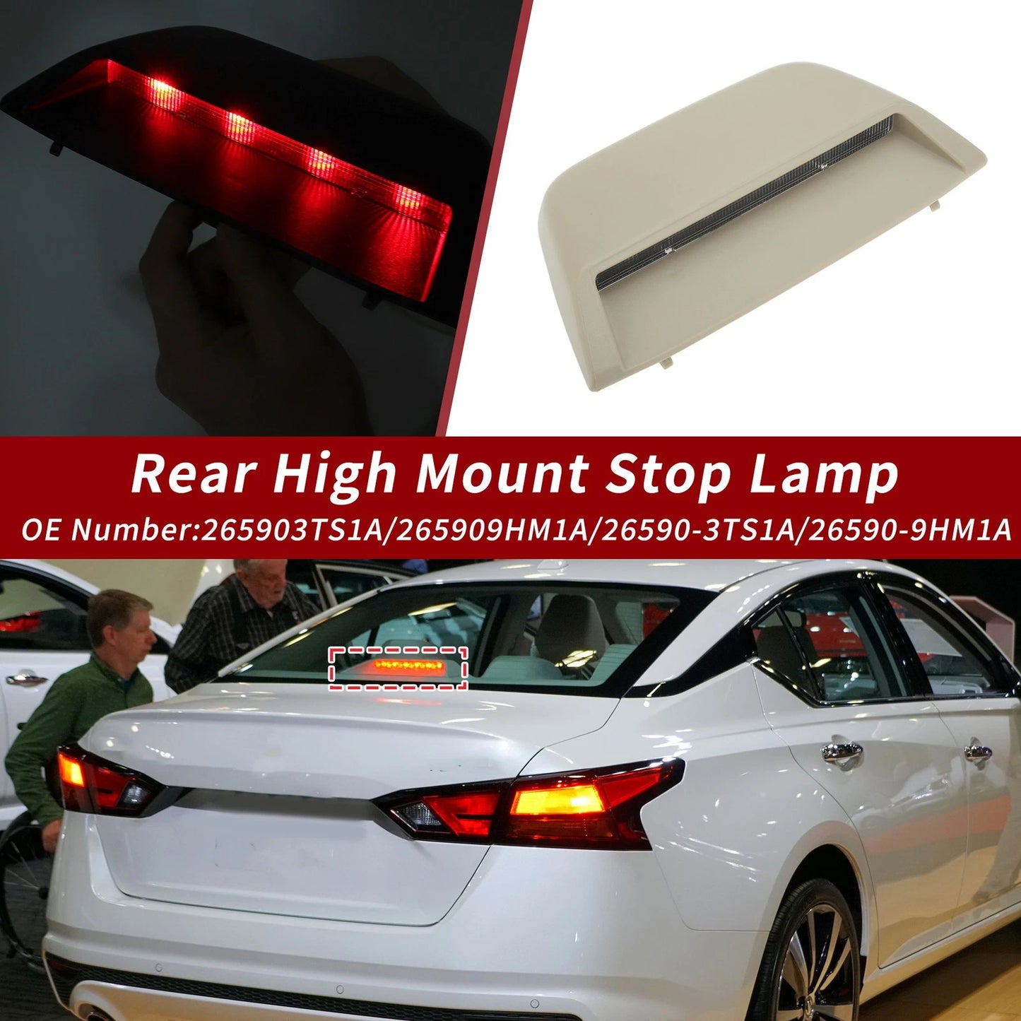 High Mounted LED Third Brake Light for Nissan Altima (2013-2018)