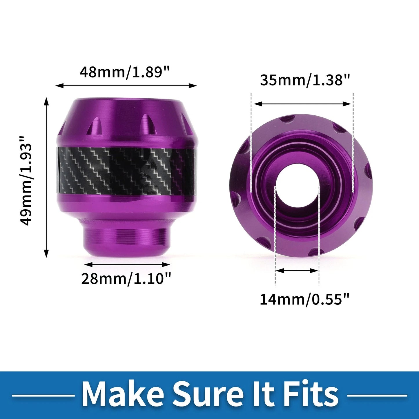 Frame Sliders / 2 x Falling Protection Aluminum Purple / for Motorcycle