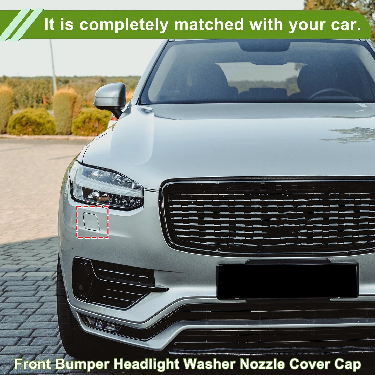 Front Right Washer Nozzle Cover for Volvo XC90 (2016-2020) Dark Gray