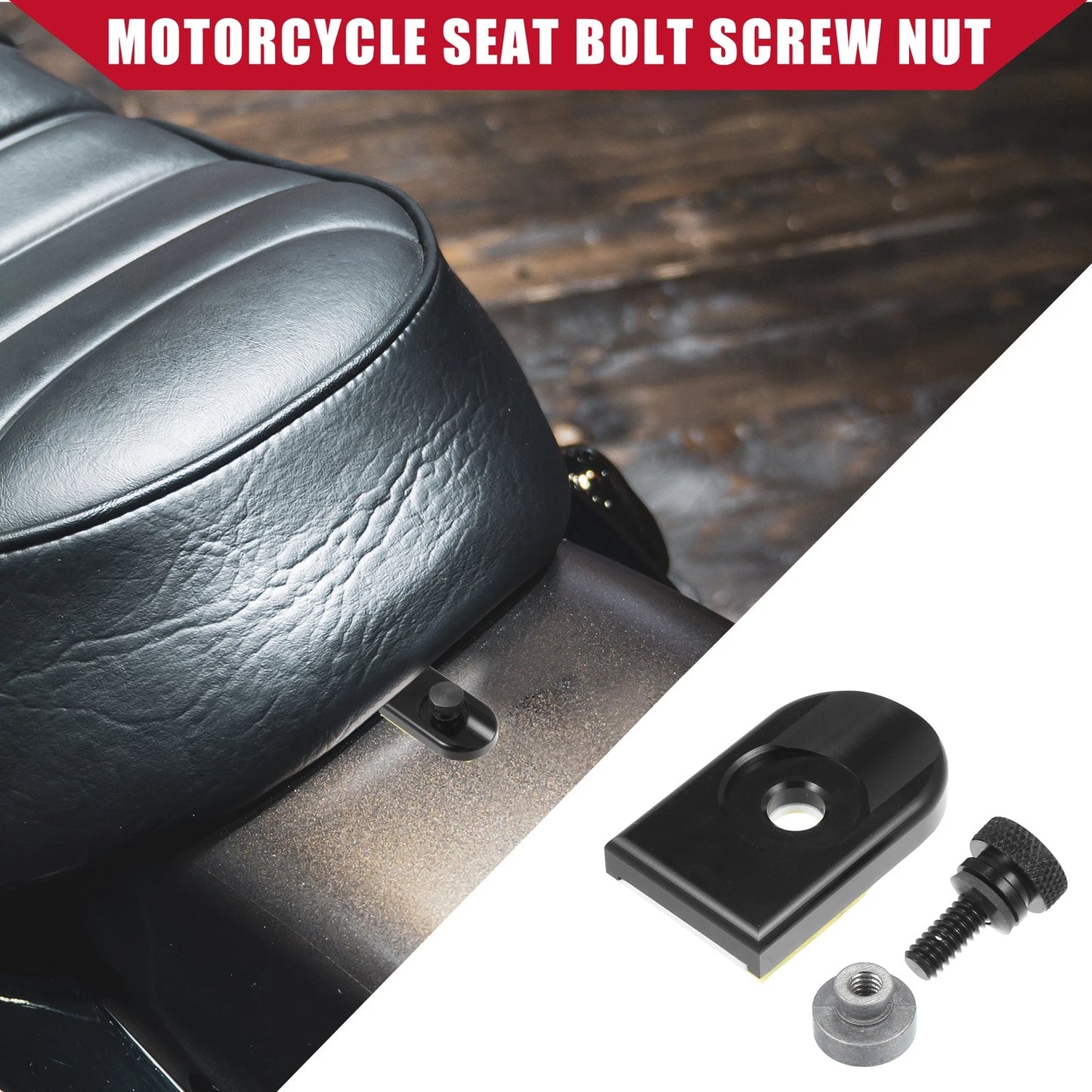 Seat Bolt Screw with Cover Nut Set for Harley Davidson Dyna (2006–2017)