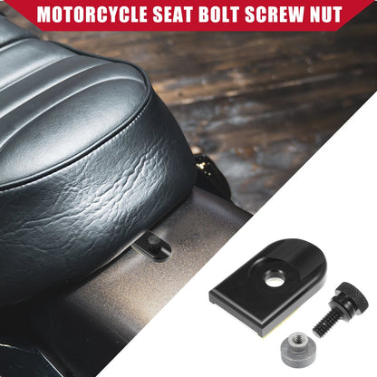 Seat Bolt Screw with Cover Nut Set for Harley Davidson Dyna (2006–2017)