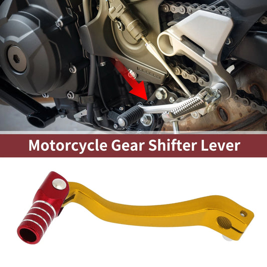 Folding Motorcycle Gear Shifter Lever Gold Tone Red Silver Tone for Kayo T6