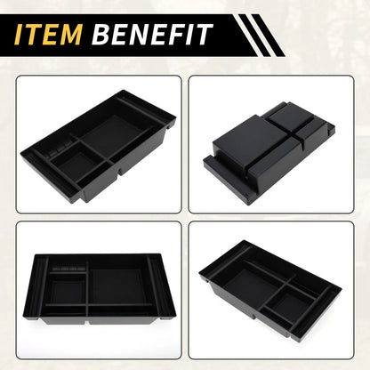 Center Console Organizer Tray for Chevy Silverado & GMC Sierra - Black