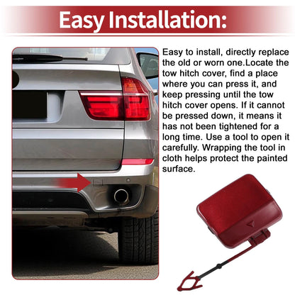 Tow Hook Cover Cap for BMW X5 E70 (2011-2013) Red