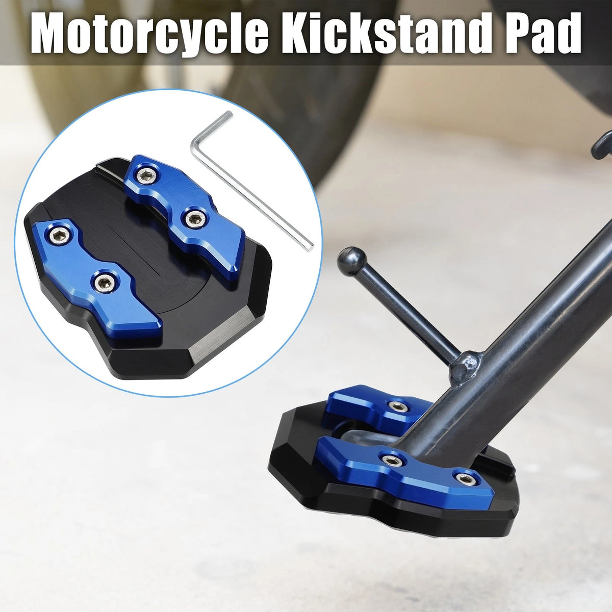 Kickstand Pad for Honda ADV-160 Black Blue Wrench (2022–2022)