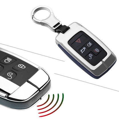 Leather Key Fob Shell Case Cover for Land Rover Discovery, Range Rover, Jaguar