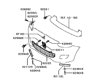 LH Front Bumper Side Bracket for Mitsubishi Mirage (2012-2022)