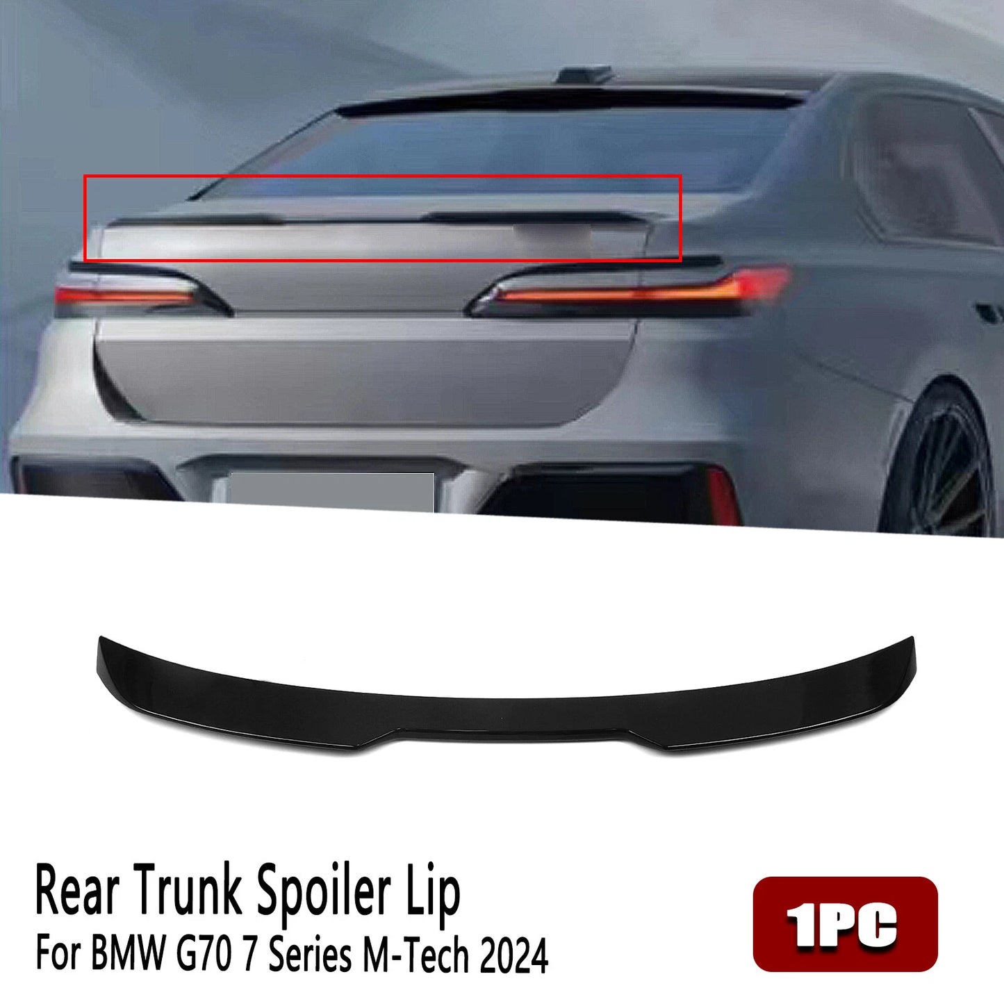 Rear Boot Spoiler Lip for BMW 7 Series G70 M Tech (2024)