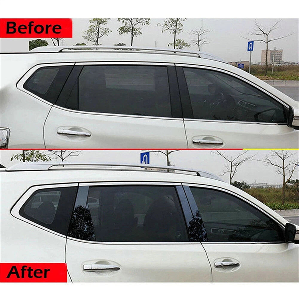 8Pcs Car Window Pillar Trim Covers for Nissan Rogue (2014-2020)