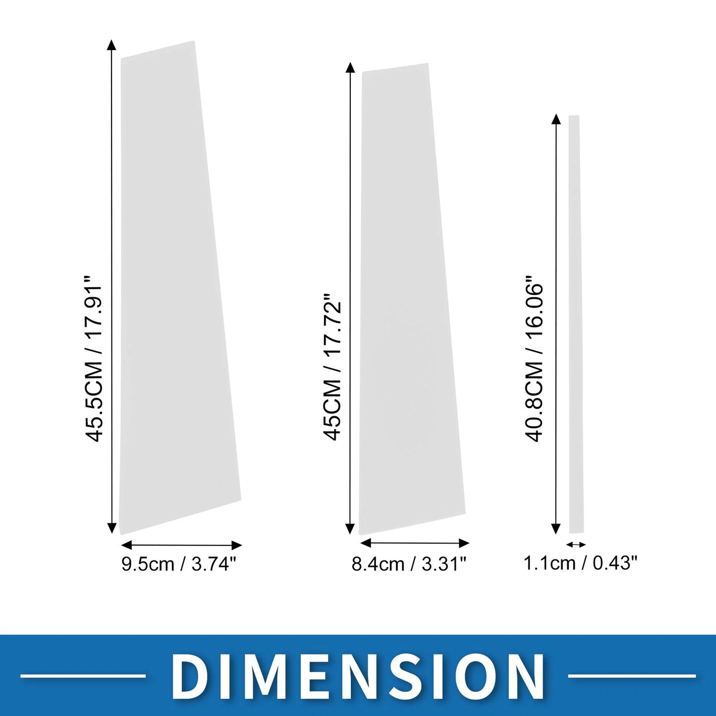 6 Pcs Door Pillar Window Trim for Toyota Fortuner (2016-2023) Chrome Silver