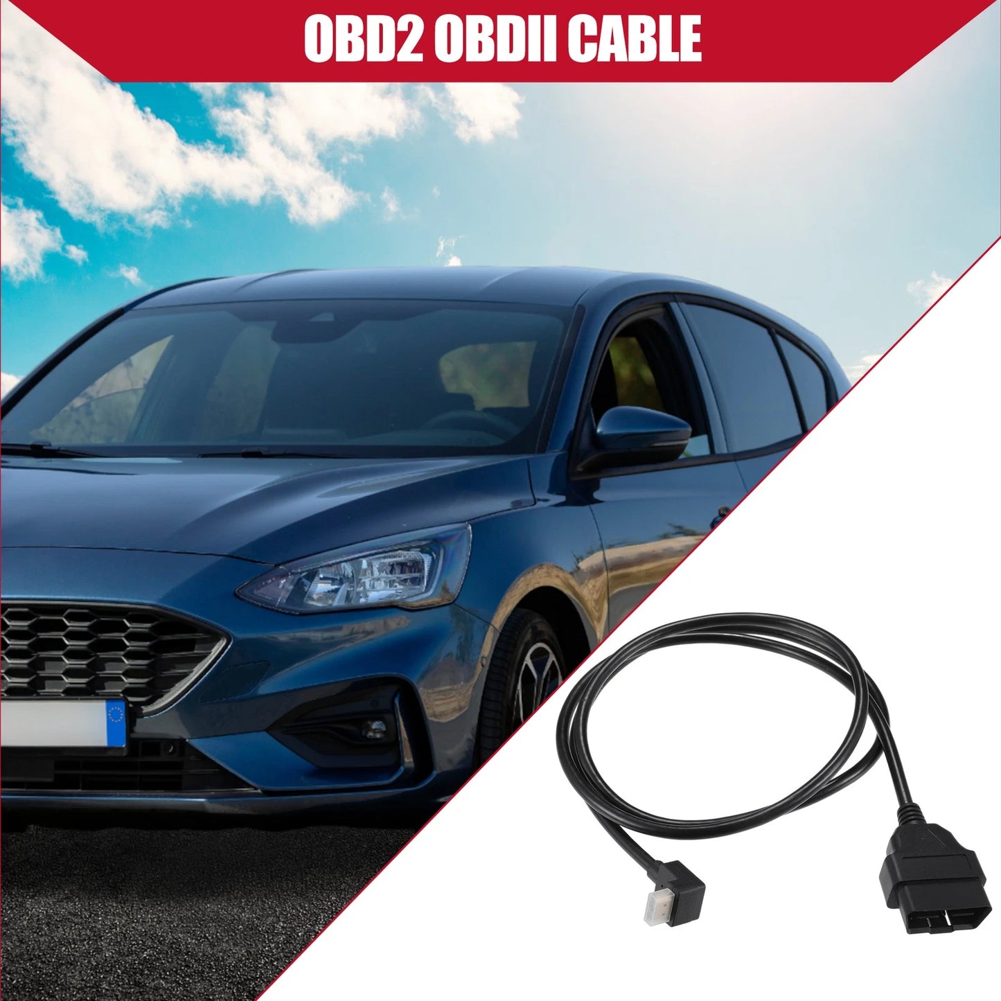 OBD2 Cable for Ford Xcalible X4 - Durable Plastic Rubber Alloy, 150cm