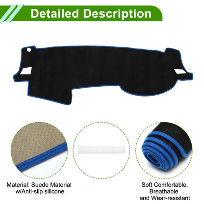 Dashboard Cover Mat for Subaru Outback (2005-2009) Sun Protector Black Blue