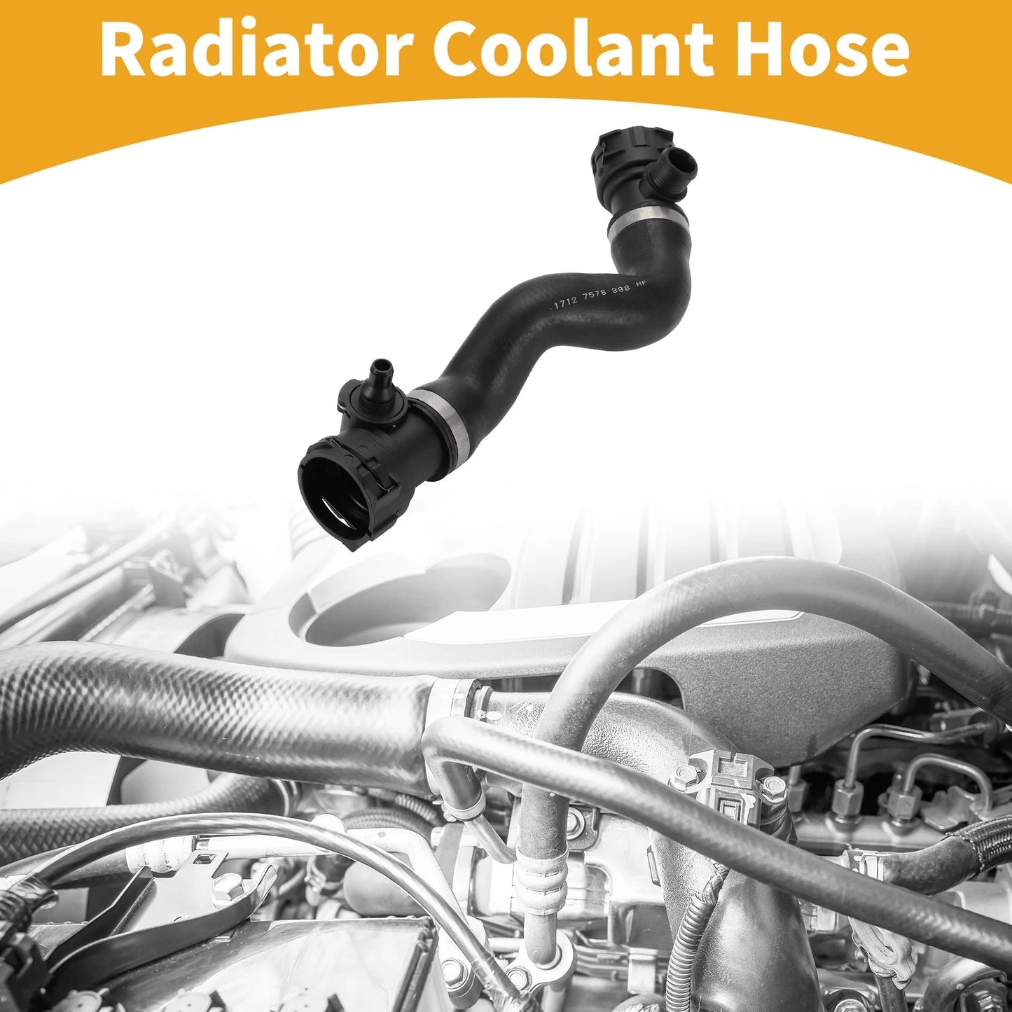 Radiator Coolant Hose for BMW 7 Series F01 F02 F03 F04 730i (2009-2015)