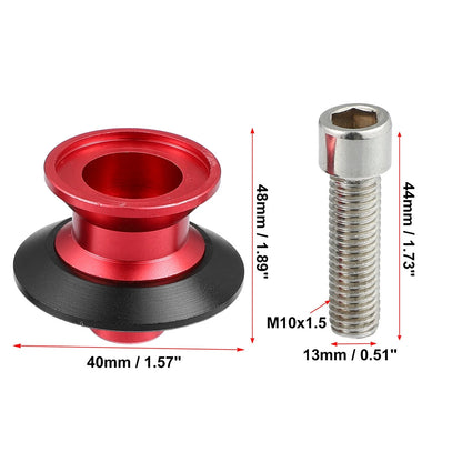 Pair M10x1.5 Red Aluminum Alloy Motorcycle Swing Arm Spools for Kawasaki
