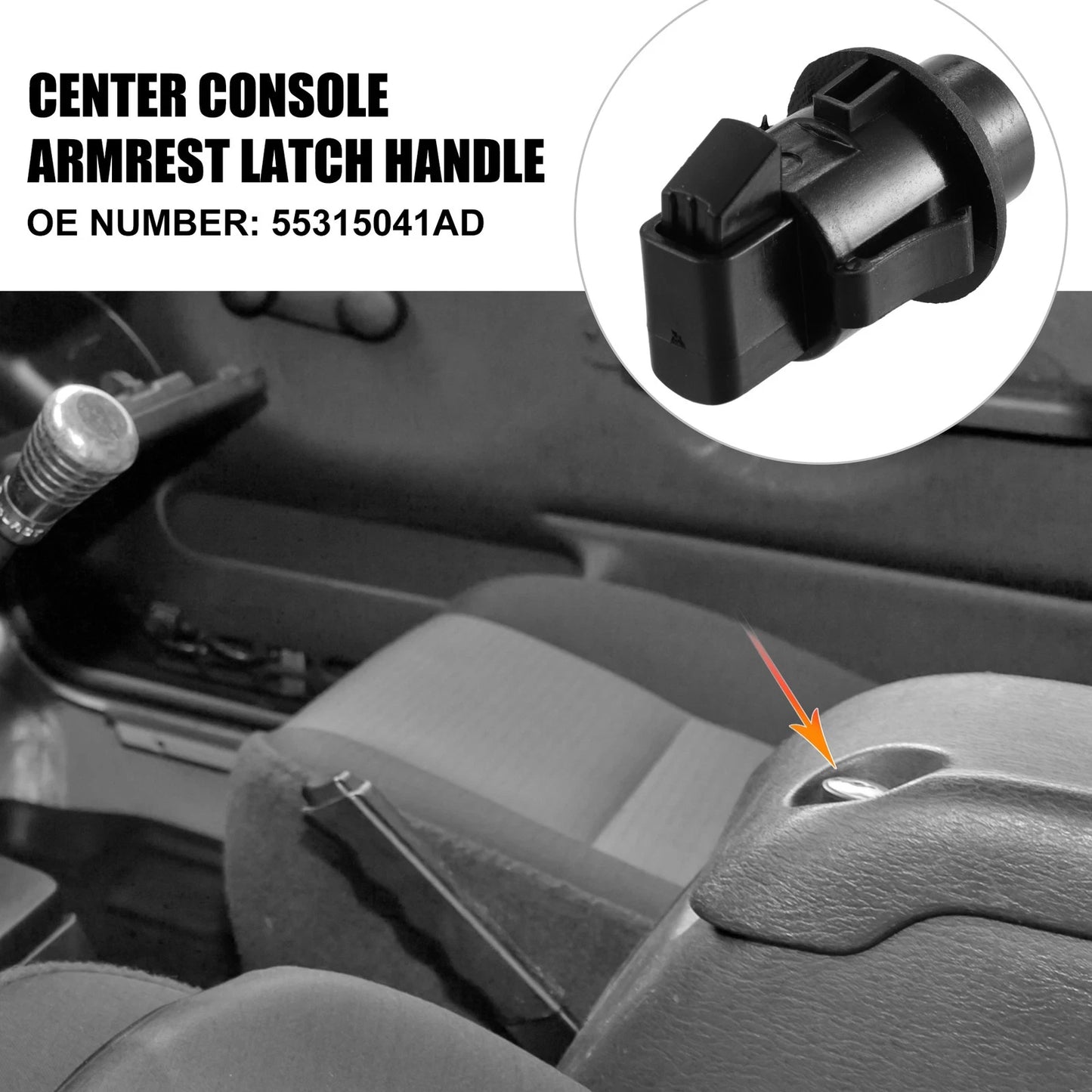 Center Console Armrest Latch Handle Clip for Jeep Wrangler (1997-2006)