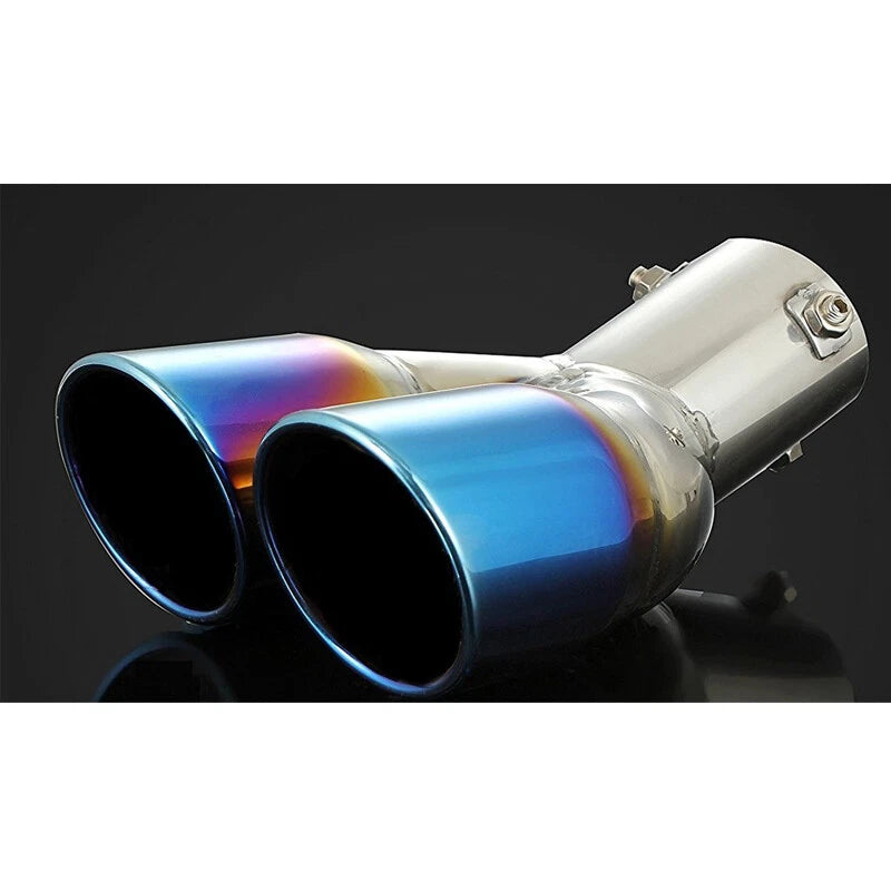 Blue Stainless Rear Exhaust Muffl Tipe End Pip Fit For Toyota CH-R 2016-2018