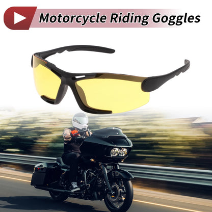 Motorcycle Riding Goggles Yellow Lens Tri-acetyl Cellulose for Motorcycle