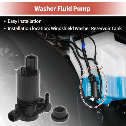 Windshield Washer Pump w/ Grommet for Ford