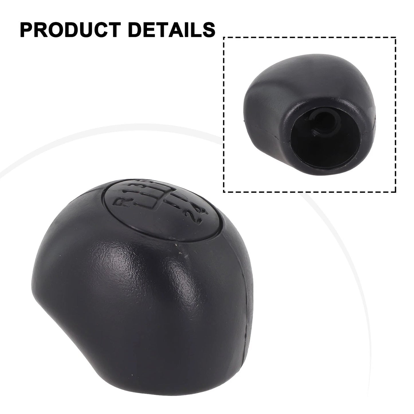 Black 5-Speed Shift Knob Cover for Fiat Ducato (2006–2022)
