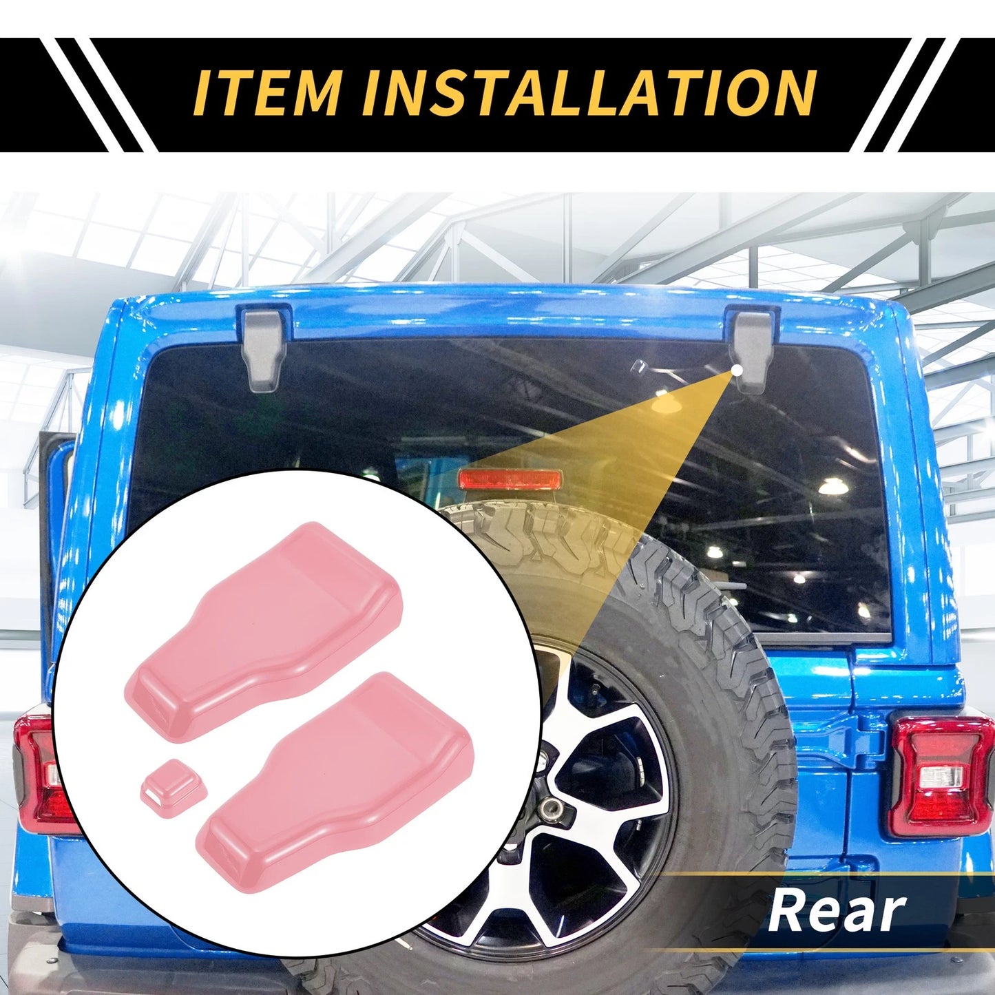 Rear Wiper Nozzle Cover Trim for Jeep (Pink) (2018-2023)
