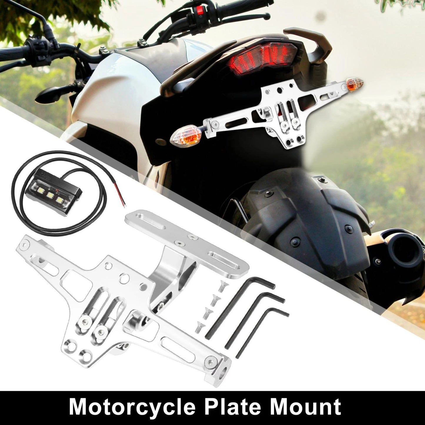 Motorcycle License Bracket E-liminator Turn Signal for Motorcycle